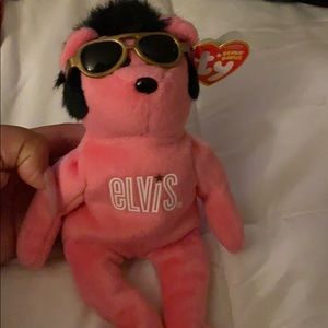 Elvis beanie babies pink